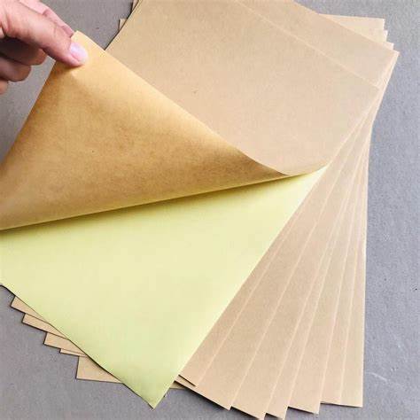 50 Stuks Zelfklevende A4 Kraft Papier Afdrukken Kopiëren Label Papier Sticker Volledige Sheet Voor Inkjet Printer