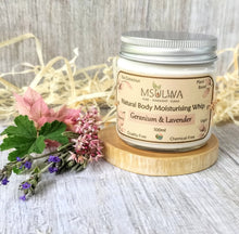 Load image into Gallery viewer, Natural Body Moisturising Whip - Geranium & Lavender - Msulwa Life
