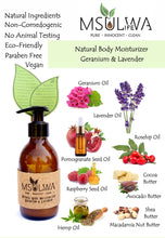Load image into Gallery viewer, Natural Body Moisturizer - Geranium &amp; Lavender - Msulwa Life
