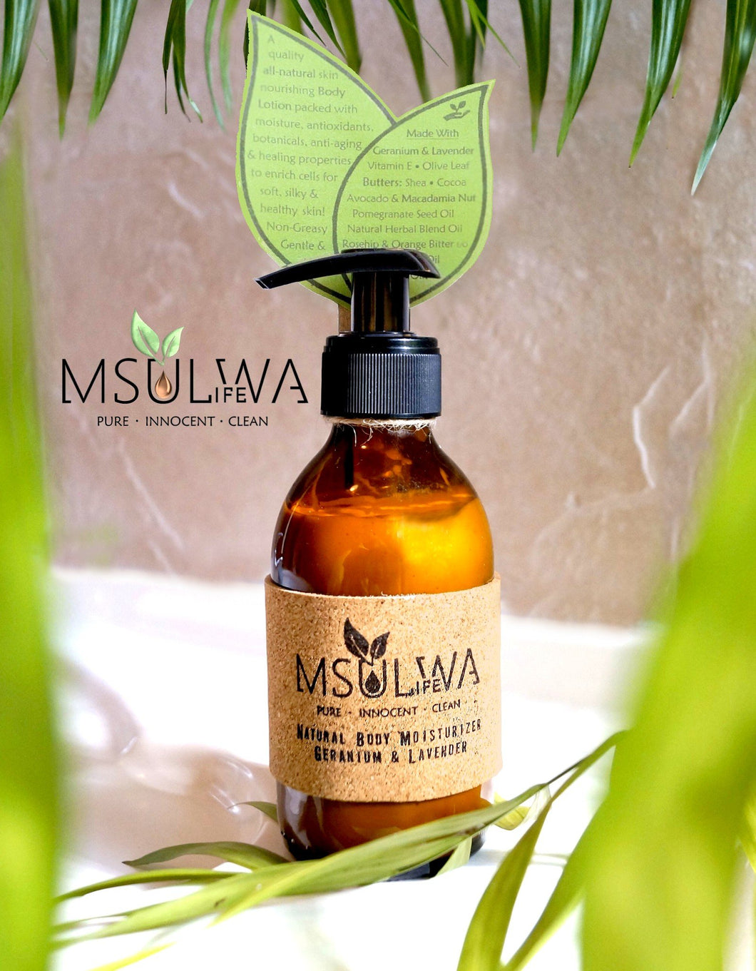 Natural Body Moisturizer - Geranium & Lavender - Msulwa Life