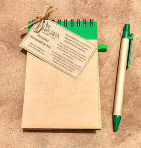 Recycled Paper Notepad & Pen (A6) - Msulwa Life